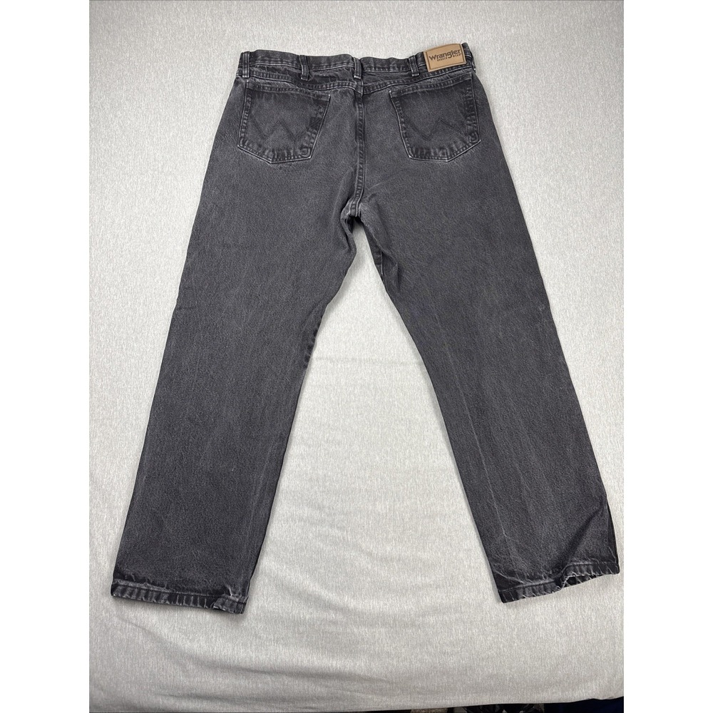 Wrangler Rugged Wear Straight Leg Black Denim Jeans Pants Mens Size 38x30 - Picture 10 of 16